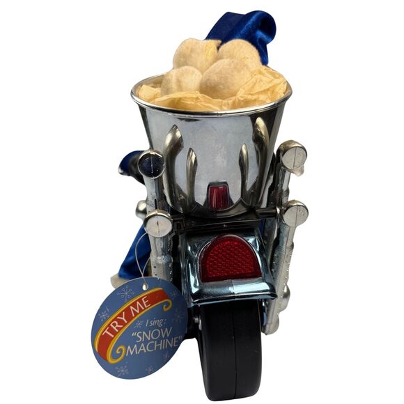 Vintage Dan Dee Collector Choice Animated Snowman Snow Machine in Motorcycle 70s - Picture 4 of 10